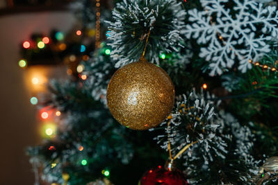 Close-up of christmas decorations