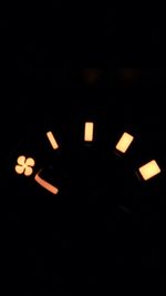 View of illuminated lights at night