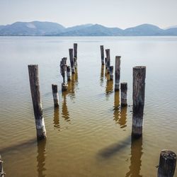 Pier on lake