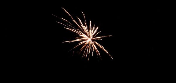 Firework display in sky