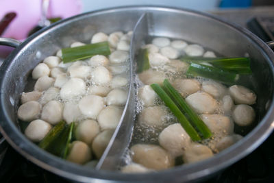 Close-up of soup in bowl