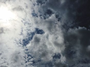 Low angle view of cloudy sky