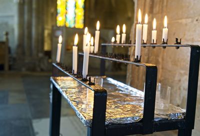 Candles in church