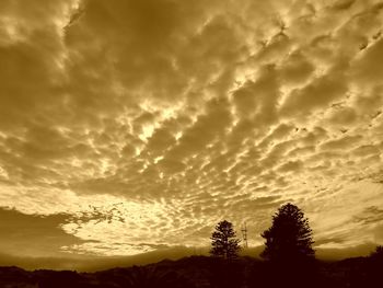 Low angle view of cloudy sky