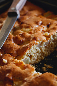 Close-up of bread in plate