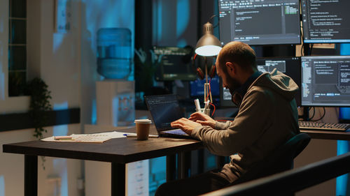 Business colleagues working at office