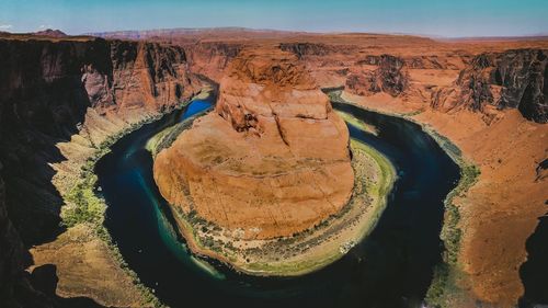 Panoramic view of rock formations