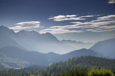 Low angle view of mountains against sky