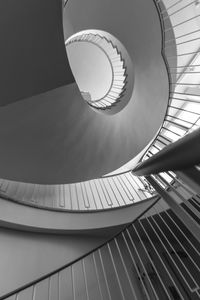 Low angle view of spiral staircase