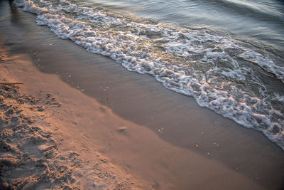 High angle view of beach