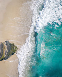 High angle view of sea