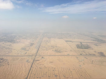 Aerial view of landscape against sky