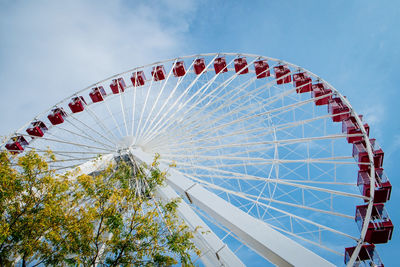 Low angle view of ferris wheel against sky