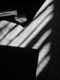 Close-up of sunlight falling on floor at home