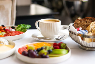 Close-up of food on table