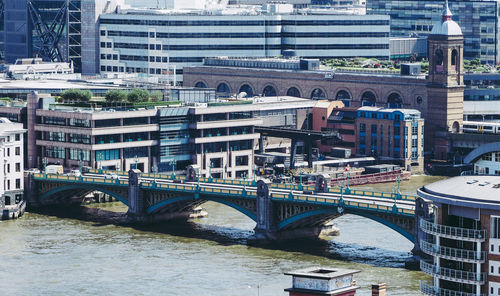 Bridge over river in city