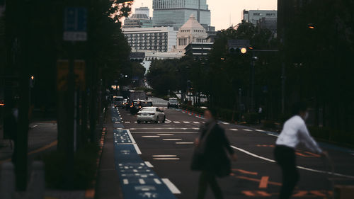 The street where you can see the national diet building in japan