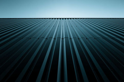 Low angle view of building against blue sky