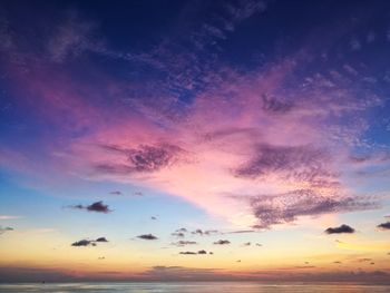 Low angle view of dramatic sky during sunset