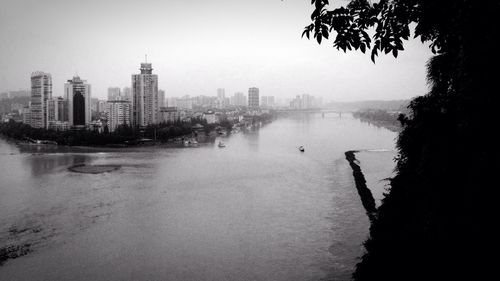 View of river in city