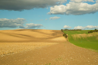 Scenic view of desert against sky