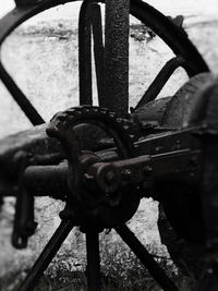 Close-up of rusty machine part