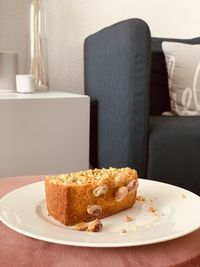 Close-up of cake on table