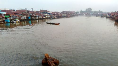 Boats in river