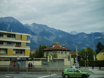 Road leading towards mountains