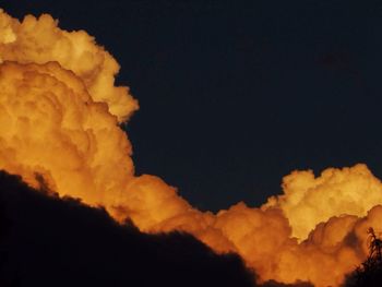 Low angle view of sky at sunset