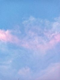 Low angle view of cloudy sky during sunset