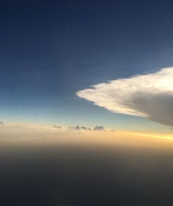 Aerial view of cloudscape