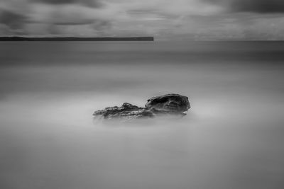 High angle view of sea against sky