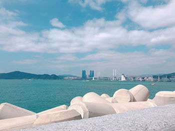 Scenic view of sea against sky