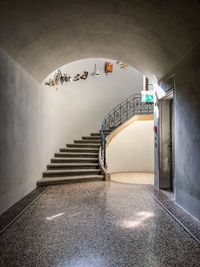 Staircase in illuminated building