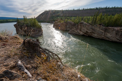 Scenic view of river against sky