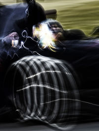 Close-up of man driving car