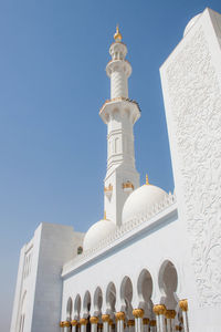 Low angle view of white building against sky