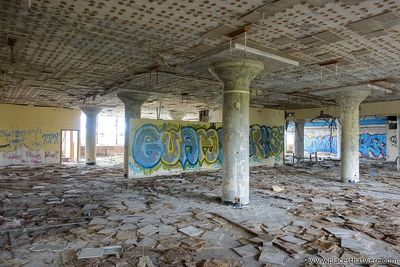 Interior of abandoned building