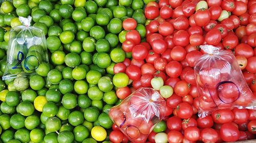 Full frame shot of fruits for sale at market stall