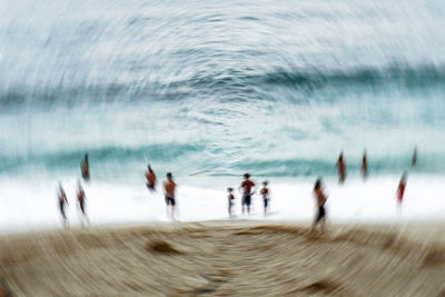 Group of people enjoying on the land