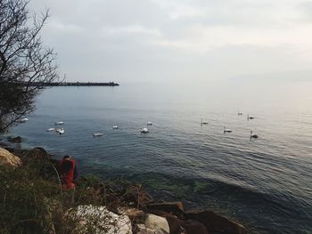 Scenic view of sea against sky