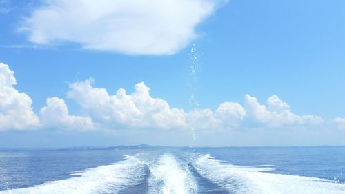 Panoramic view of sea against sky