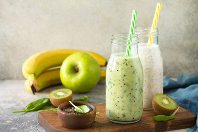 Green fruits on table