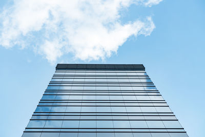 Low angle view of modern building against sky