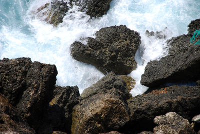 View of rocks in sea