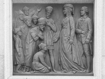 Close-up of sculpture