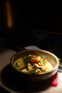 Close-up of food in bowl on table