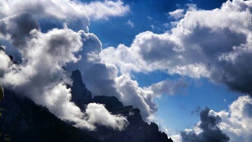 Low angle view of cloudy sky