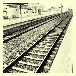 Railroad station platform